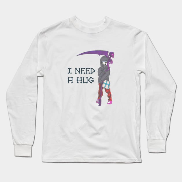 I Need A Hug Long Sleeve T-Shirt by DravenWaylon